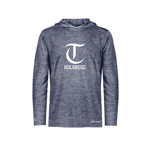 [FOLHCGNV-YS-LOGO3] Decker Youth Charge Hoodie (Youth S, Navy, Logo 3)