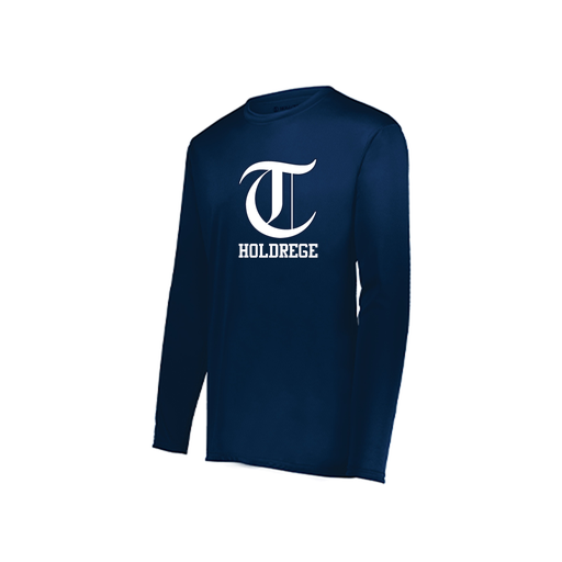 [222822.065.XS-LOGO3] Men's LS Smooth Sport Shirt (Adult XS, Navy, Logo 3)