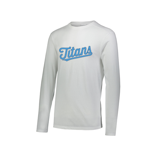 [FTLCUBWH-AXS-LOGO2] Decker Men's Tri-Blend T-Shirt - Long Sleeve (Adult XS, White, Logo 2)