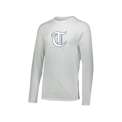 [FTLCUBWH-AXS-LOGO3] Decker Men's Tri-Blend T-Shirt - Long Sleeve (Adult XS, White, Logo 3)