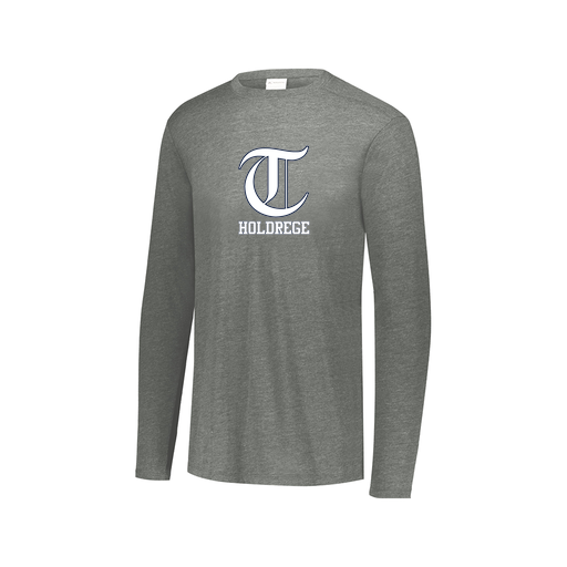 [FTLCUBGY-AXS-LOGO3] Decker Men's Tri-Blend T-Shirt - Long Sleeve (Adult XS, Gray, Logo 3)